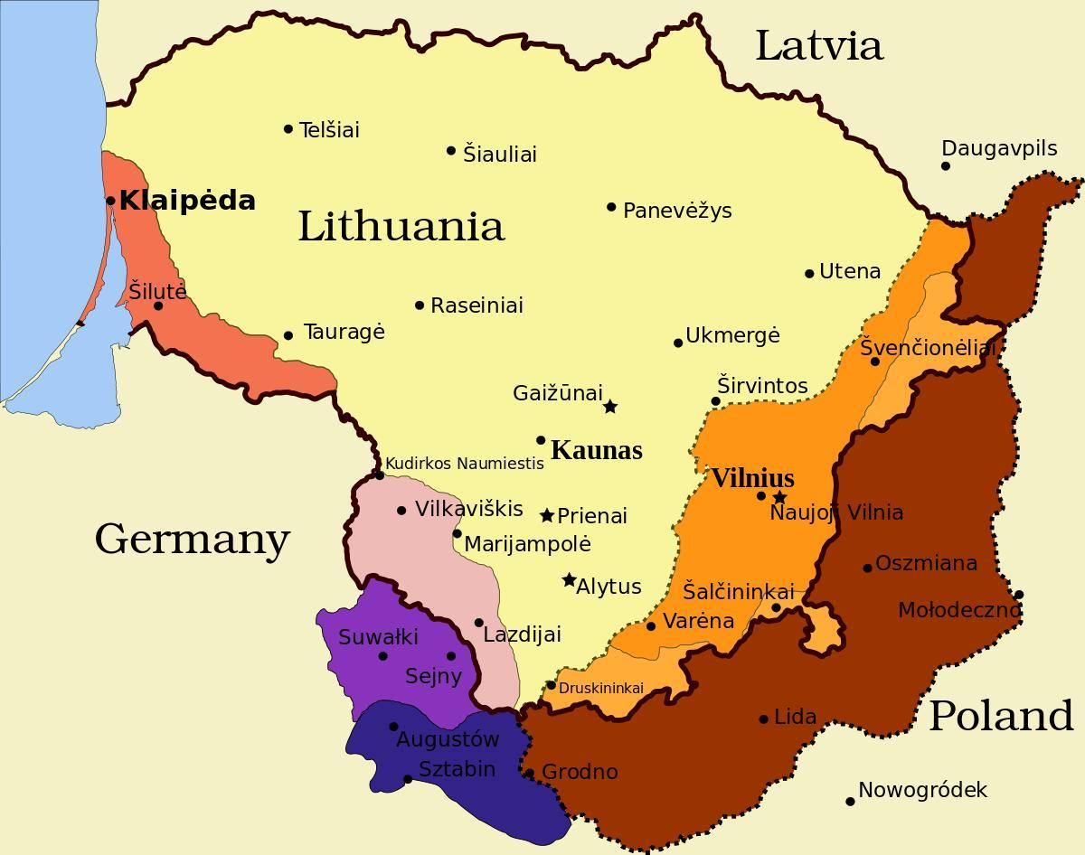 แผนที่ของ lithuania_ municipalities. kgm ลิธัวเนีย name